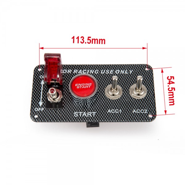 Car Switch, Red LED Switch, Racing Switch, Car Engine Switch